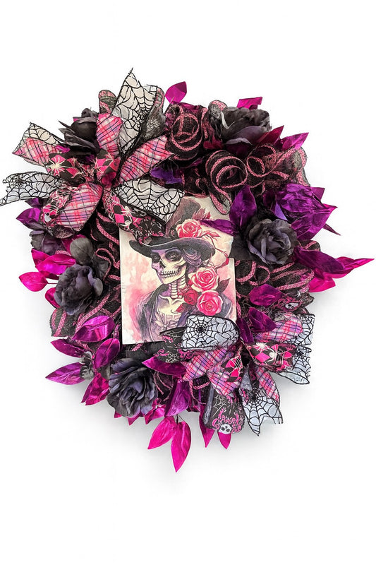 Gothic Lady Skeleton Wreath