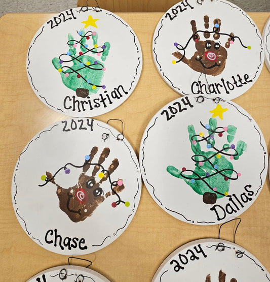🎨 Single Handprint Ornaments – $20 each